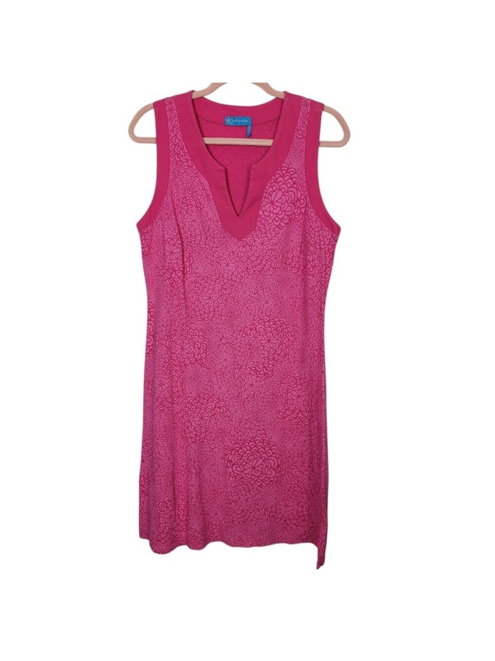Fresh Produce 100% Cotton Pink Floral Sheath Dress Business Casual Sz Med